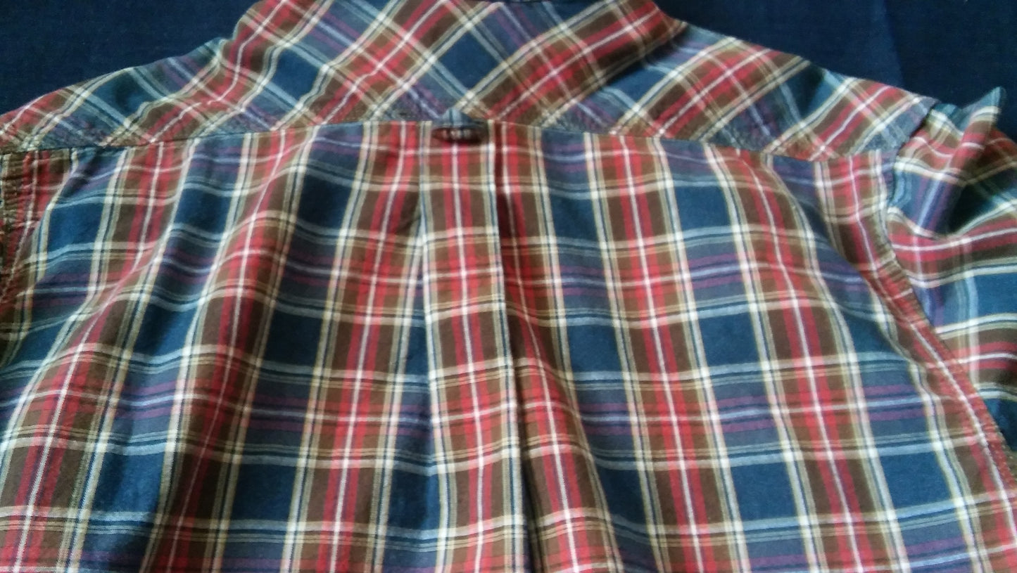 Levi's Lightweight Denim Plaid Overcoat