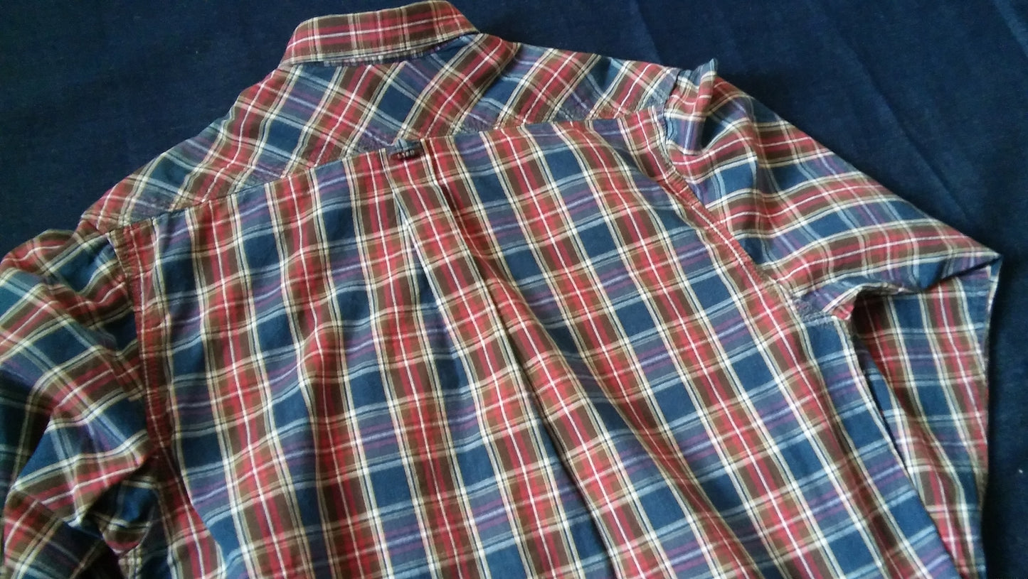 Levi's Lightweight Denim Plaid Overcoat